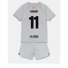 Barcelona Ferran Torres #11 Tredjeställ Barn 2022-23 Korta ärmar (+ Korta byxor)